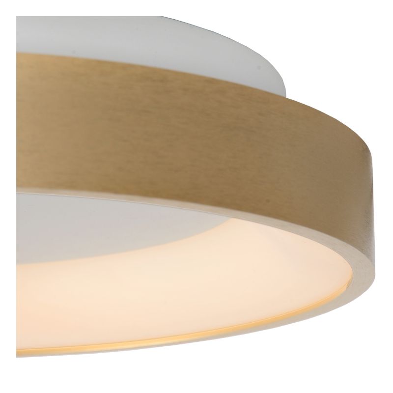 Lucide VIDAL - Zapustené stropné svietidlo - Ø 28 cm - LED Rozm. - 1x20W 2700K - Matt Gold / Mosadz